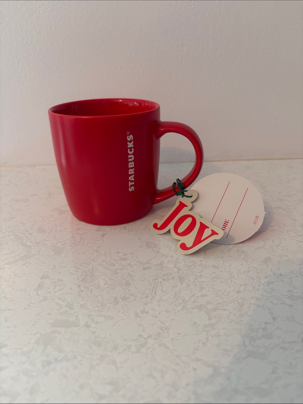 Starbucks Red Holiday Ceramic Mug with Tag